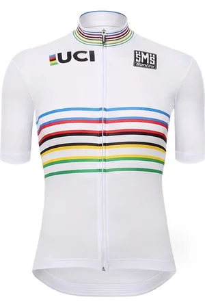 Santini UCI World Championship Master jersey / Fietsshirt korte mouwen wereldkampioen Masters-4XL