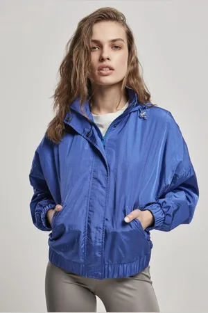 Urban classics Oversized Shiny Crinkle Nylon Trainings jacket - XS