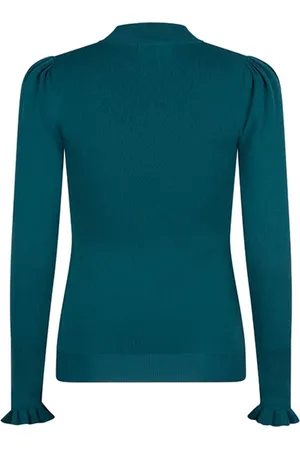lofty manner Trui Sweater Justine 411 Petrol Blue Dames Maat - XL