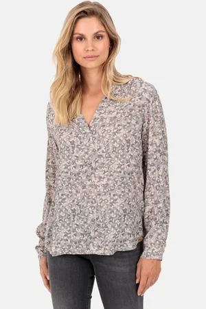 Camel Active Overslag blouse met opstaande kraag - Maat womenswear-S - Roze