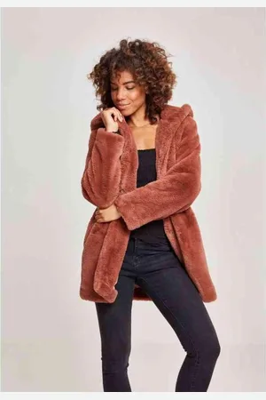 Urban classics Hooded Teddy Winterjas - XS