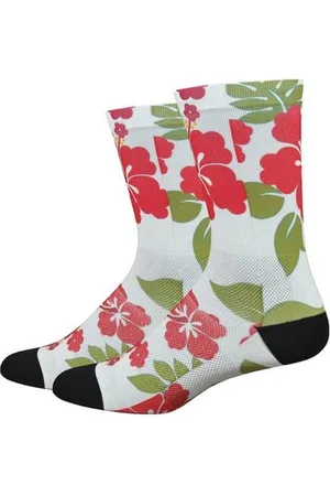 Defeet Sublimation Fietssok Aloha Wit Groen Rood