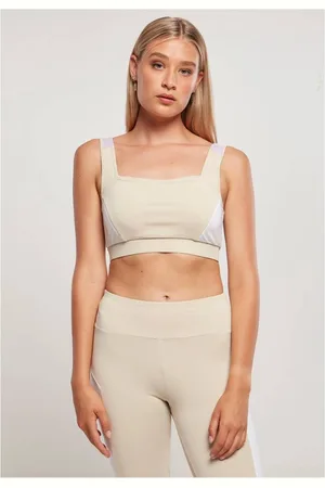Urban classics Color Block softseagrass/white/lilac SportBH - XL