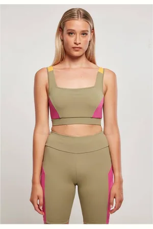 Urban classics Color Block khaki/Paarst/magimango SportBH - XL