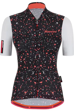 Santini Fietsshirt Korte mouwen Zwart Dames - Delta Pietra S/S Jersey For Women Black - XL