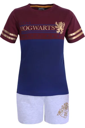 Harry Potter Grijze en kastanjebruine Hogwarts -pyjama / 7-8 jaar 128 cm