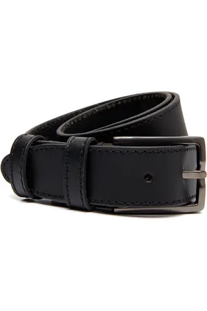Chesterfield Leren Riem Zwart Tanaro