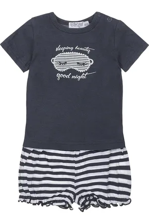 Dirkje Meisjes pyjama donkerblauw gestreept - maat 56
