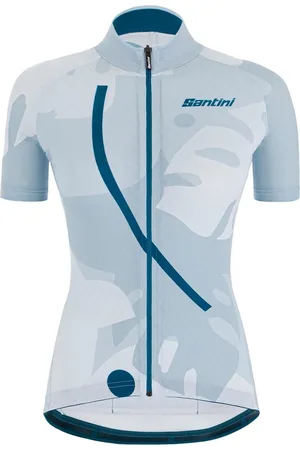 Santini Fietsshirt Korte mouwen Blauw Dames - Giada Maui S/S Jersey For Women - XL