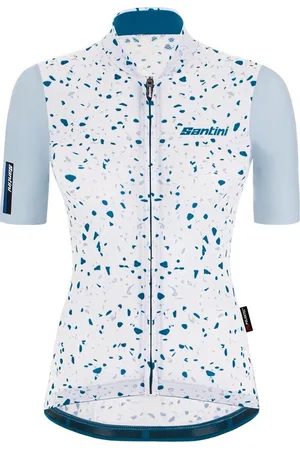 Santini Fietsshirt Korte mouwen Blauw Dames - Delta Pietra S/S Jersey For Women - XL