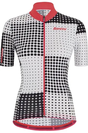 Santini Fietsshirt Korte mouwen Zwart Dames - Tono Sfera S/S Jersey For Women - 2XL