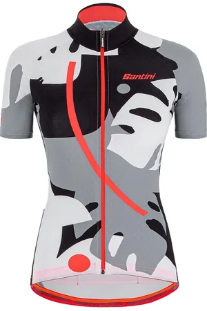 Santini Fietsshirt Korte mouwen Zwart Dames - Giada Maui S/S Jersey For Women - L