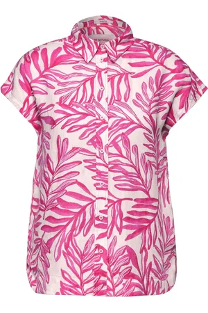 CECIL Linnen print blouse Dames Blouse - - Maat XL