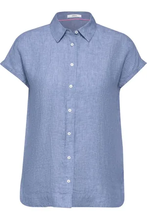 CECIL Linnen chambray blouse Dames Blouse - - Maat M