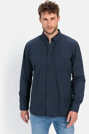 Camel Active Overhemd met lange mouwen van zuiver katoen - Maat menswear-4XL