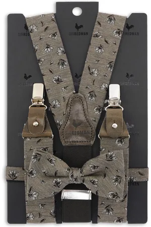 Sir Redman Bretels met strik - bretels combi pack Flower Finesse Taupe
