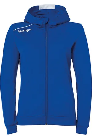 Kempa Player Hood Jacket Dames Royal-Wit Maat 2XL