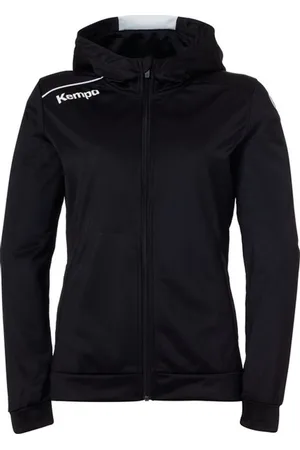 Kempa Player Hood Jacket Dames Zwart-Wit Maat S