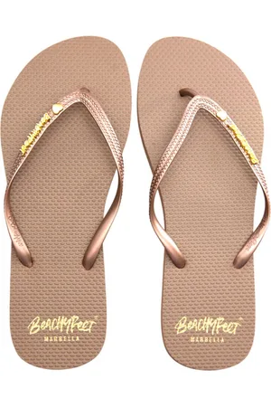 Beachy Feet Teenslippers Dames Chocolate - - Slipper - Maat 35-36