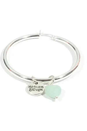Heaven Eleven Dames oorbel - Ibiza - oorring - 925 - Amazoniet - hart