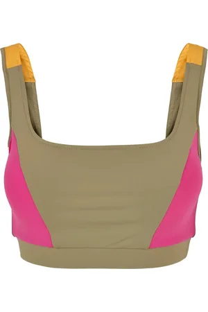 Urban classics Color Block khaki/Paarst/magimango SportBH - XXL