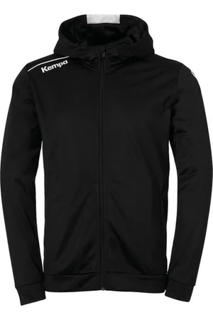 Kempa Player Hood Jacket Zwart-Wit Maat 2XL