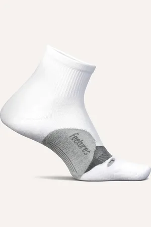 Feetures | Elite | Light Cushion | Quarter V2 | Hardloopsokken | Unisex | White | 47-51