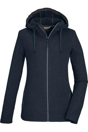 Killtec Dames vest - Gevoerd vest dames - knitted/gebreid - 39677 - navy gemeleerd - maat 42