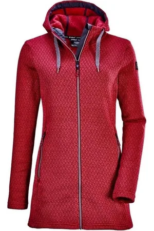 Killtec Dames wintervest lang wijnrood - maat 42