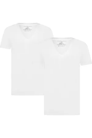 Bamboo Basics 2-pak heren T-shirts V-hals - slim fit - Vigo - Strakke Bamboe heren ondershirts - XXL