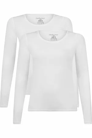 Bamboo Basics Comfortabel & Zijdezacht Lara - Bamboe T-Shirts (Multipack 2 stuks) Dames - Lange Mouwen - - S