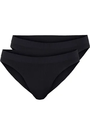Pieces® 2-Pack dames high leg lips - Rib - XS