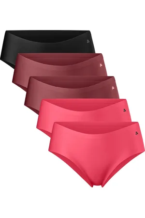 DANISH ENDURANCE Naadloze Hipsters voor Dames- Sporten & Iedere dag- 5-pack- Veelkleurig- Maat L