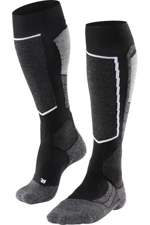 Falke SK2 Skisokken anti blaren, medium padding merinowol wintersportsokken heren zwart - Maat 42-43