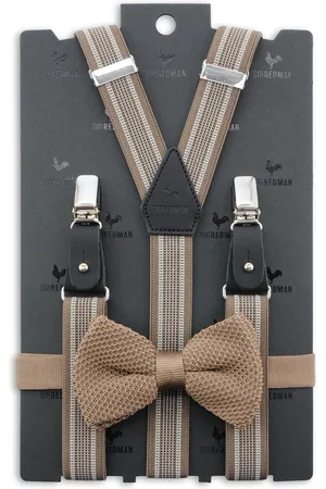 Sir Redman Bretels met strik - bretels combi pack Richard Taupe