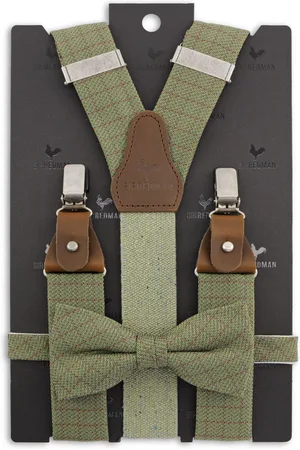 Sir Redman Bretels met strik - bretels combi pack MacMillan groen