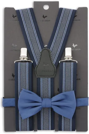 Sir Redman Bretels met strik - bretels combi pack James Wyatt blauw