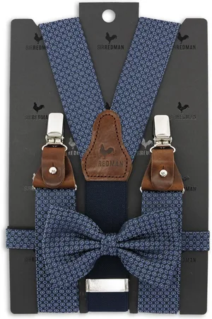 Sir Redman Bretels met strik - bretels combi pack Talented Tailor dark blue