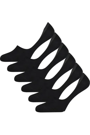 Bamboo Basics Comfortabel & Zijdezacht Mika - Bamboe Onzichtbare Sokken (Multipack 6stuks) Heren / Dames - No-Show - Zwart - 35-40