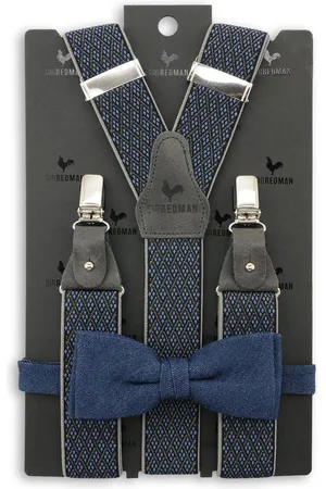 Sir Redman Bretels met strik - bretels combi pack Don Diamond denim