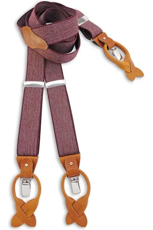 Sir Redman Bretels - bretels Visgraat motief bordeaux