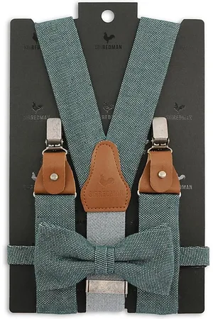Sir Redman Bretels met strik - x Aarden bretels combi pack Sustainable Stan Petrol