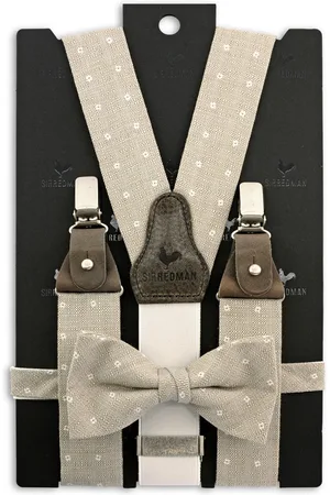 Sir Redman Bretels met strik - bretels combi pack Bridal Blossom licht taupe