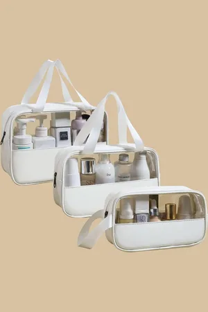 AA DOBLE A Transparante toilettas 3 stuks