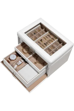 Merkloos Jewellery Box - White - Organizer voor Sieraden