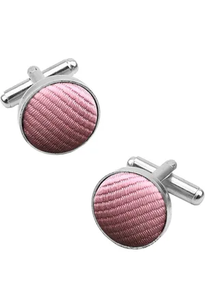 Fako Bijoux® Manchetknopen - Staal & Streep - Ø 16mm
