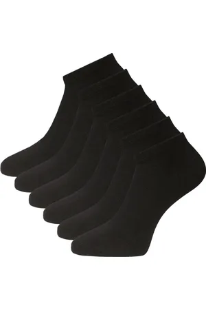 Bamboo Basics Comfortabel & Zijdezacht Dani - Bamboe Sneaker Sokken (Multipack 6 stuks) Heren / Dames - Black- 35-40