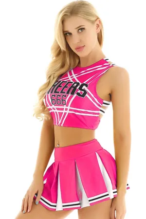 Merkloos Cheerleader Set - Rok en Topje - Dames - Festival - Feest - Zomer - Lingerie - Sexy - Rokje en Top - Shirt