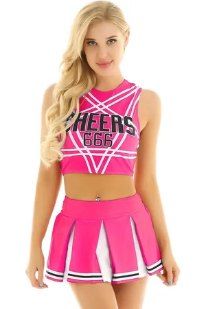 Merkloos Cheerleader Set - Rok en Topje - Dames - Festival - Feest - Zomer - Lingerie - Sexy - Rokje en Top - Shirt