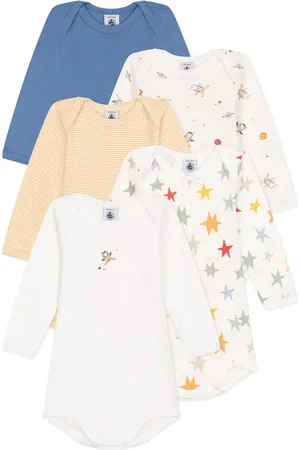 Petit Bateau Set van 5 katoenen babybody